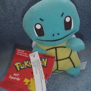 **2 FOR $60**  Original 1998 Pokemon Plush - SQUIRTLE  (NWT)